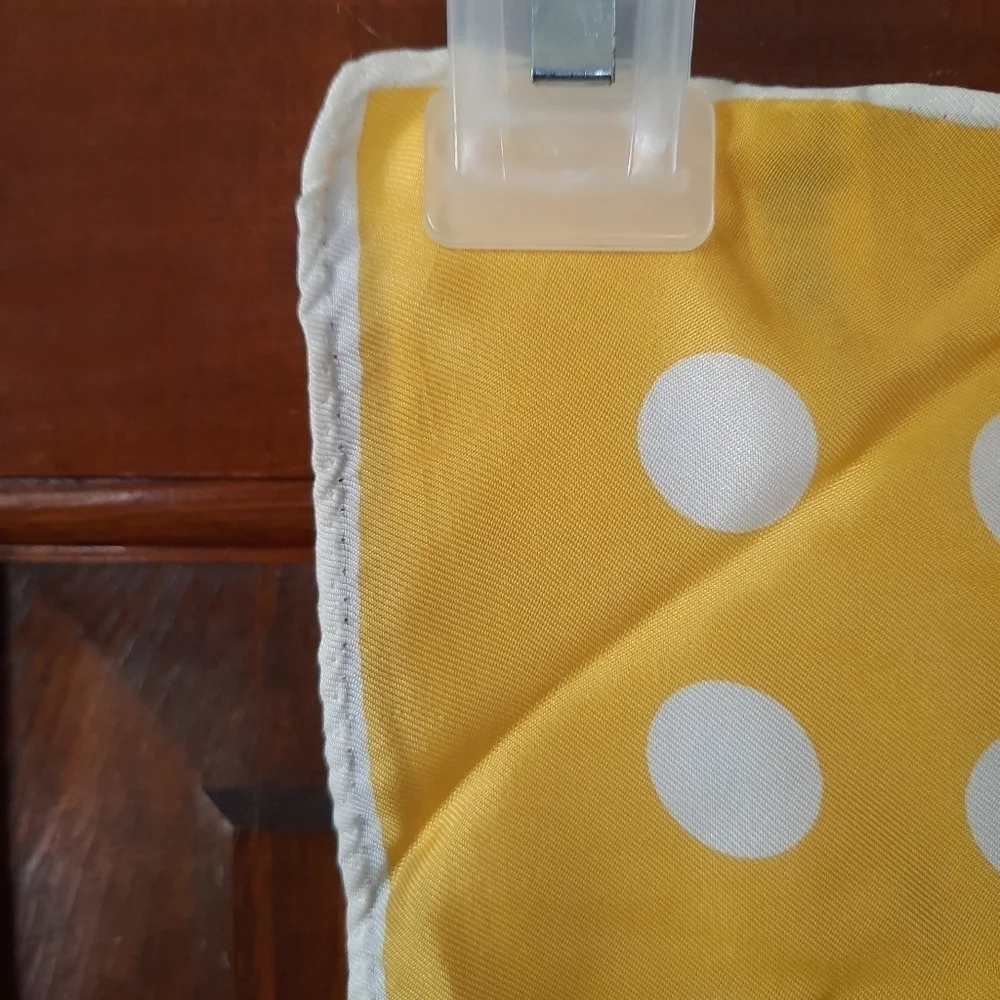 Yellow Polka Dot Scarf - Lightweight Women's Accessory